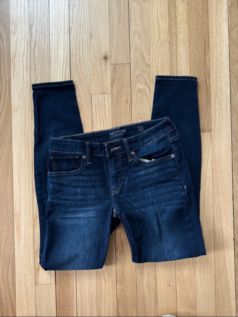 Lucky Brand Low-Rise Skinny Jeans - Dark Indigo